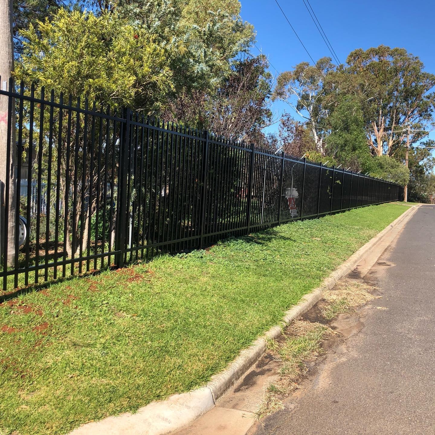 black steel fence