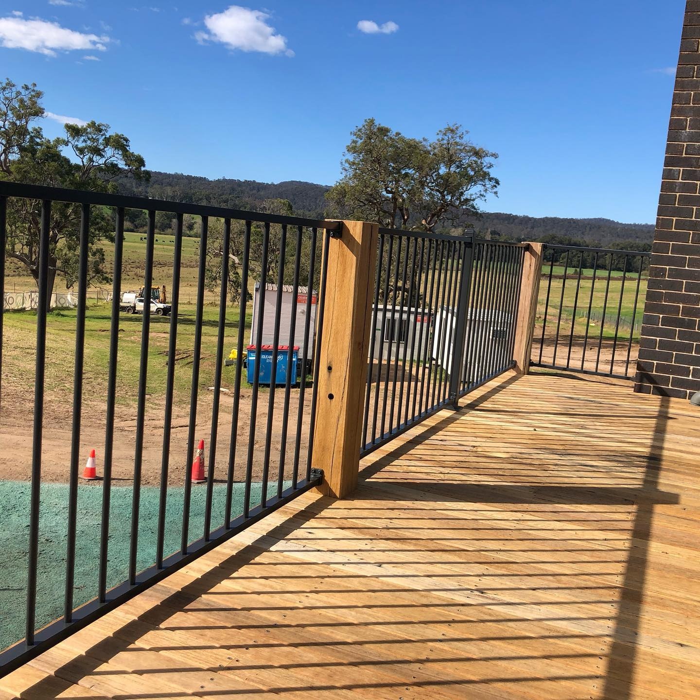 timber post flat top aluminium tubular fence Galaxy Fence China